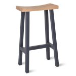 Contemporary Black Oak Breakfast Bar Stool