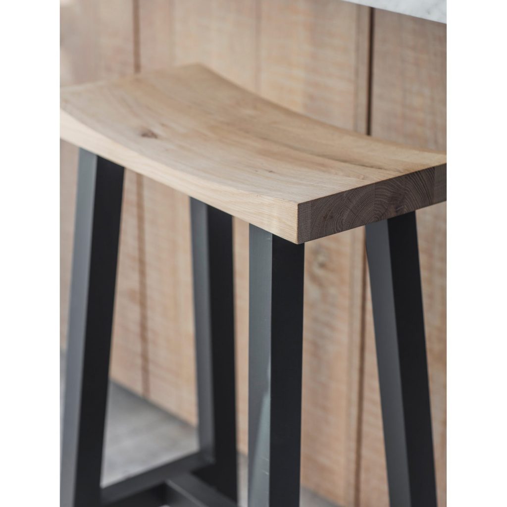 Contemporary Dark Grey Oak Breakfast Bar Stool Interior Flair