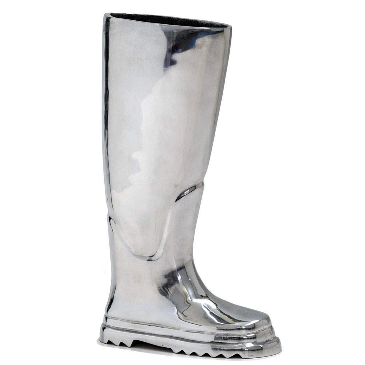 Wellington Boot Silver Umbrella Stand b Interior Flair