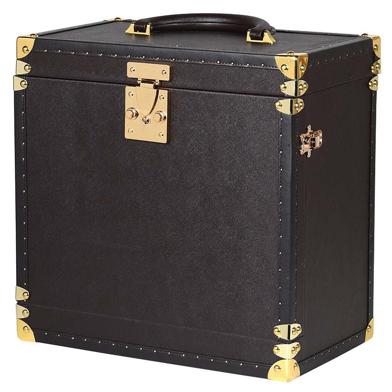zjh009_1_Antique Brown Drinks Case with Ice Bucket