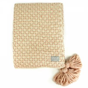 72738-1-Woven Lattice Cream Blush Pink Blanket