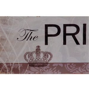 Prince Sleeps Here Hanging Metal Sign Plaque a