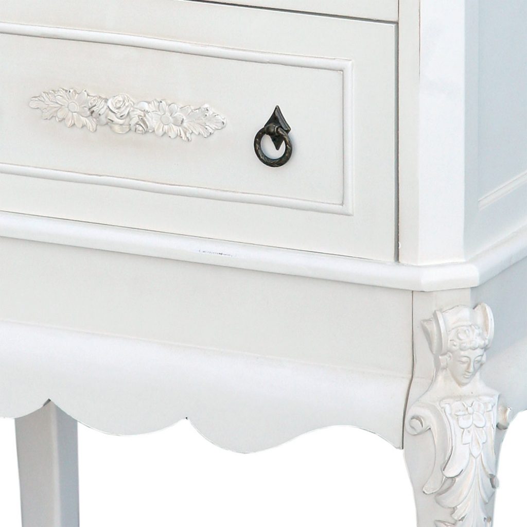 tfc9904-aw-det1_1 Antique White Tall Bedside End Table