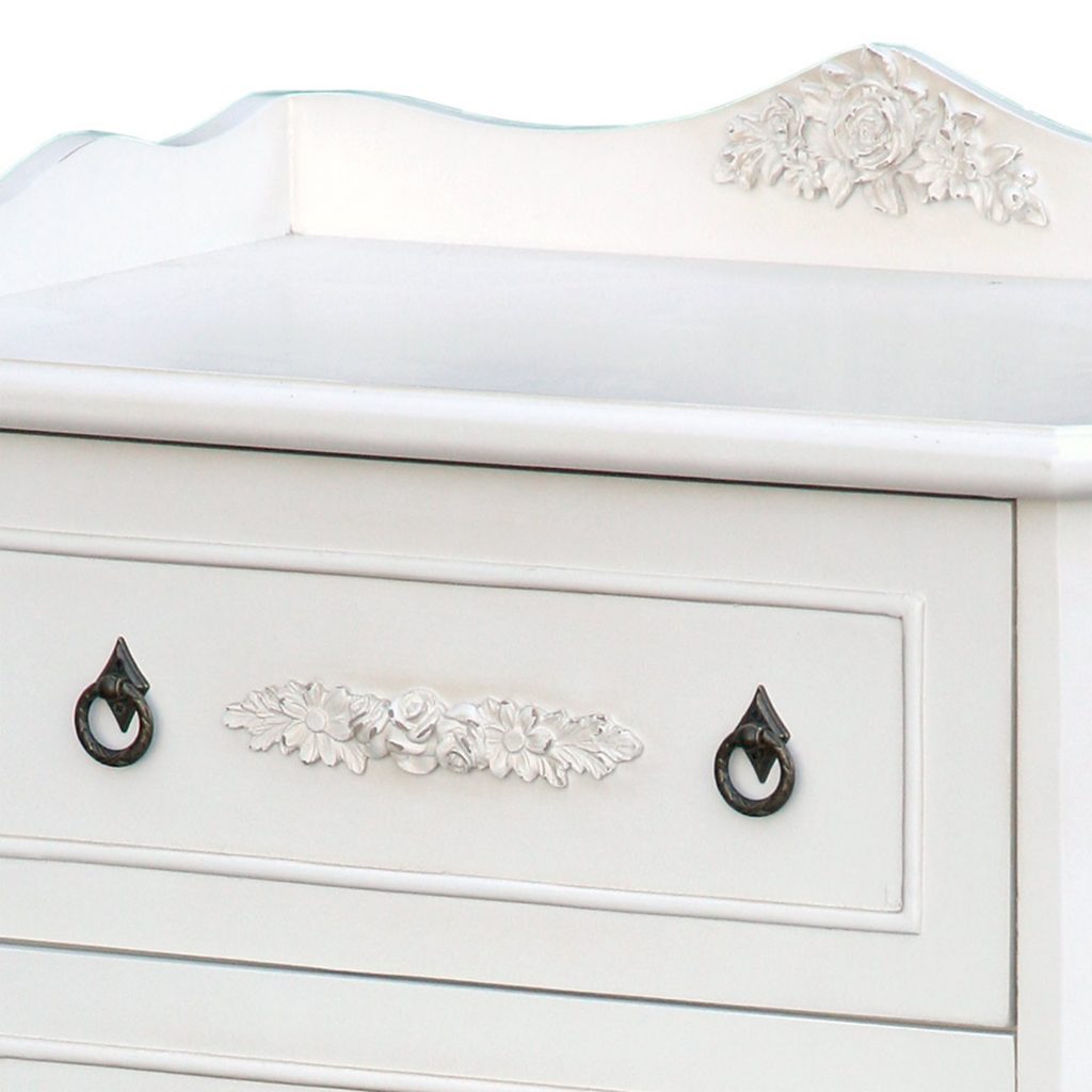 tfc9904-aw-det2_1 Antique White Tall Bedside End Table
