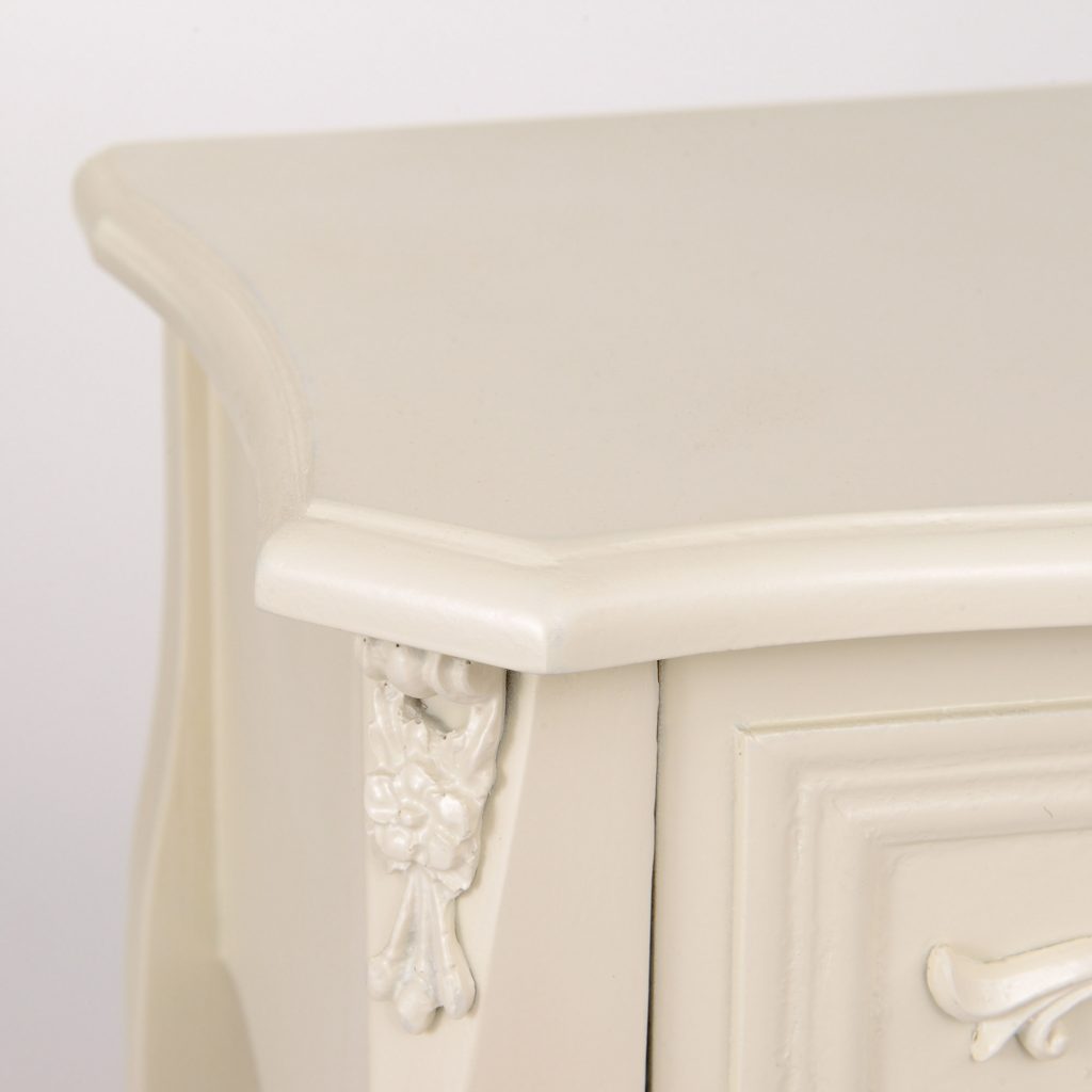 tfg-225-wh-det_01_1 Ornate Soft White Floral Flower Furniture Drawer Bedside Table