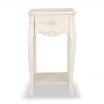 tfg-225-wh_3 Ornate Soft White Floral Flower Furniture Drawer Bedside Table