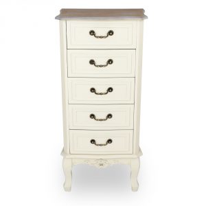 tfg116-aw-wd_2 Ornate Antique White Tall Boy Drawers