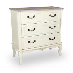 tfg117-aw-wd_01_1 Antique White Wooden 3 Drawers Chest