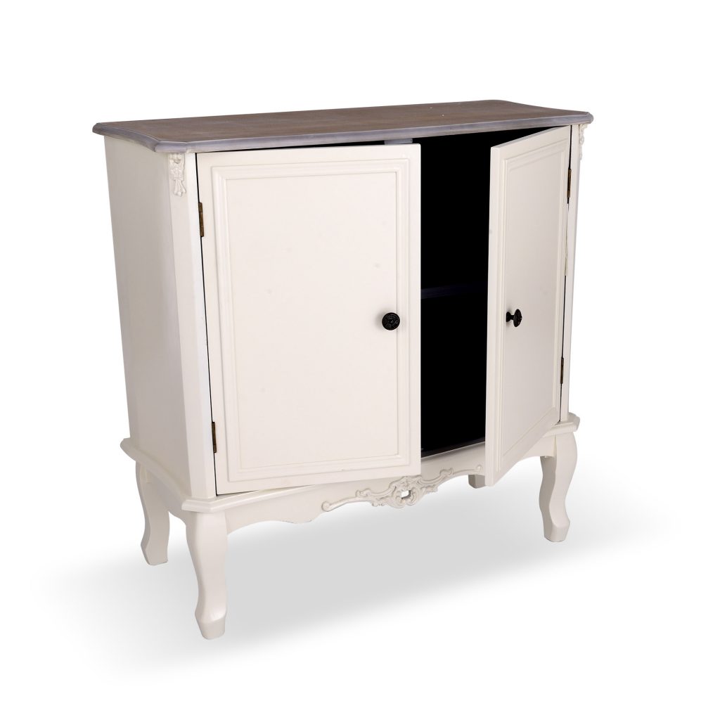 tfg121-aw-wd_02 Antique White Ornate Cabinet Sideboard