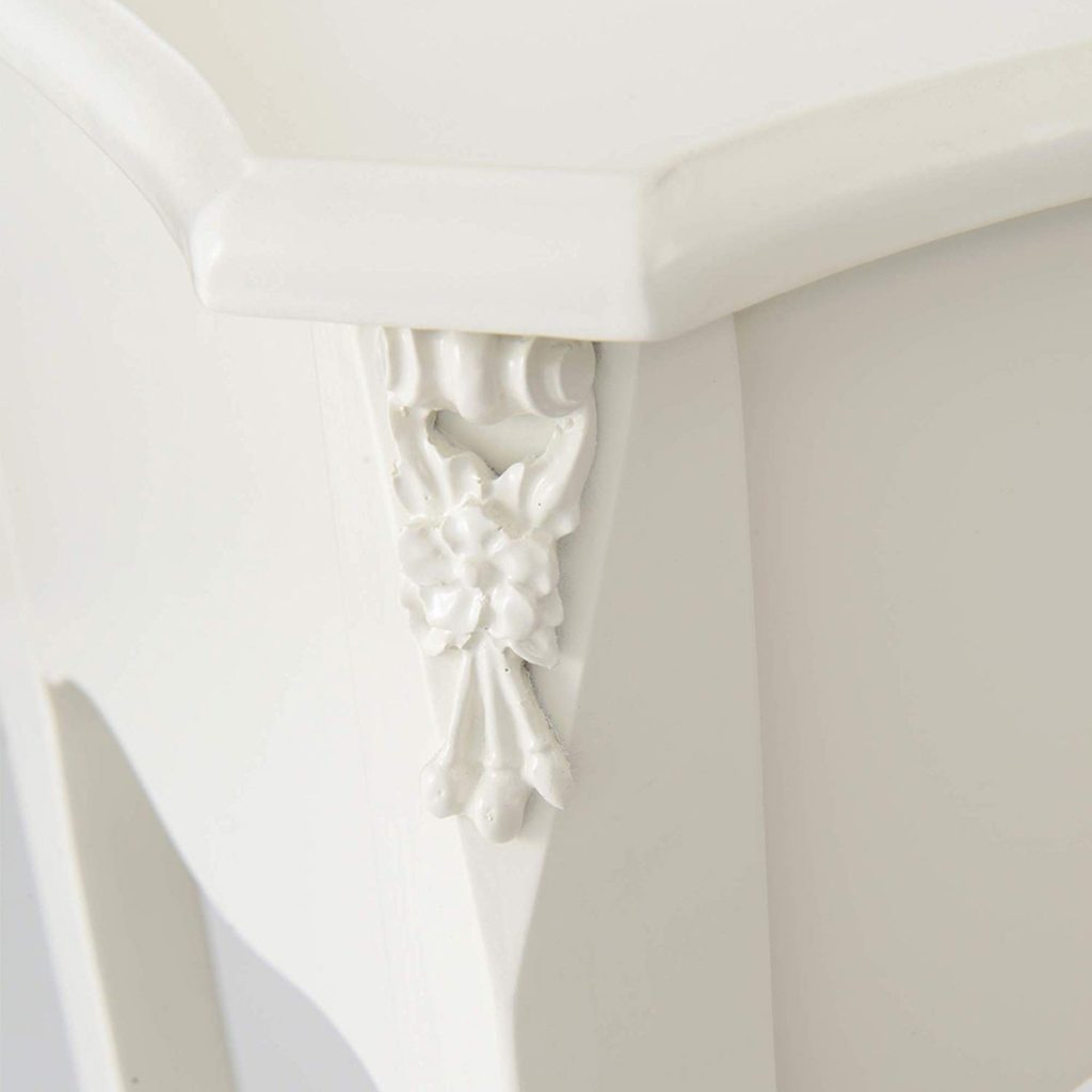 tgf-226-wh-det-02 Ornate Soft White Dressing Console Table