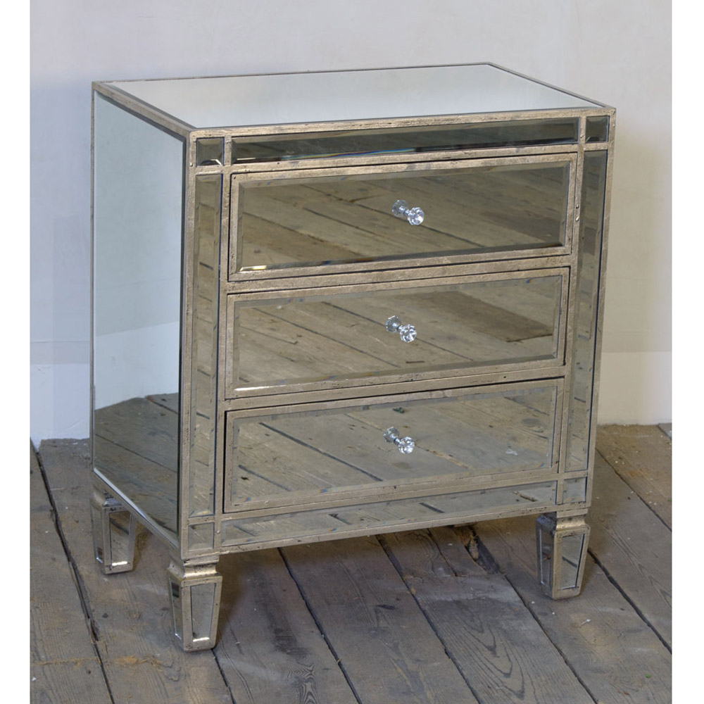 Mirrored Antique Silver Chest Of Drawers Interior Flair