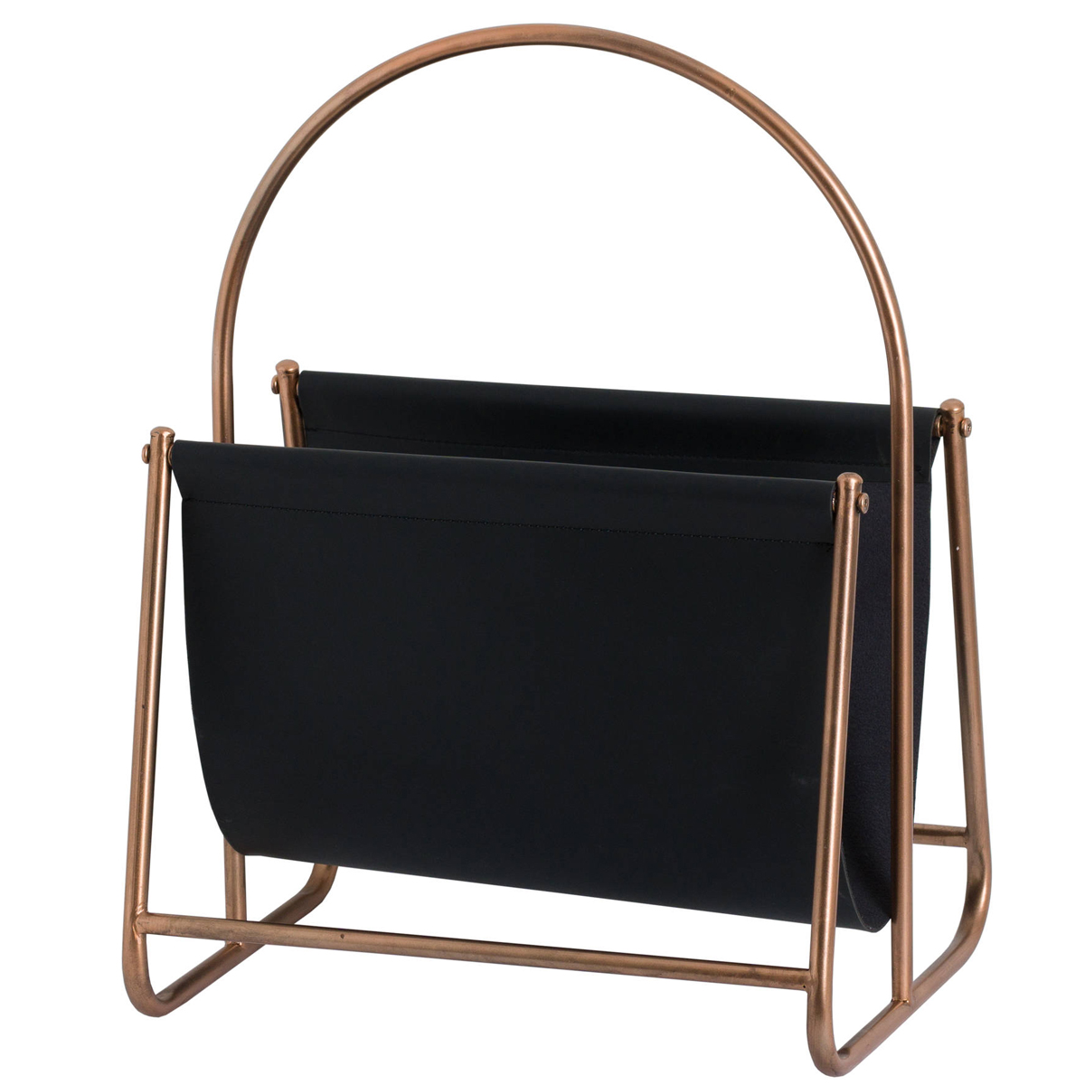 19704 Retro Style Copper Black Magazine Rack Interior Flair