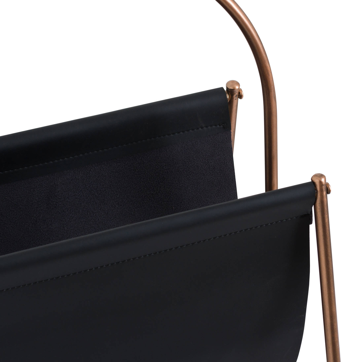 19704a Retro Style Copper Black Magazine Rack Interior Flair
