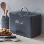 BBCO01_Vintage Style Grey White Bread Bin