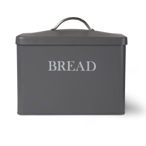 BBCO01_a Vintage Style Grey White Bread Bin