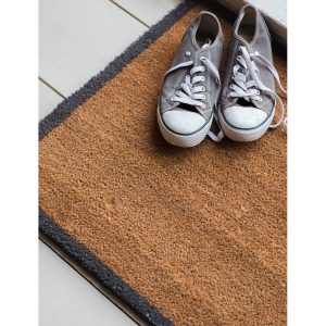 DMCO12_3 Contemporary Grey Border Coir Doormat