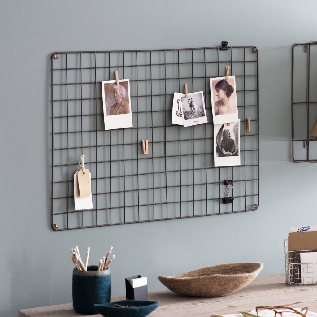 MBST01_Grey Wire Metal Memo Display Board