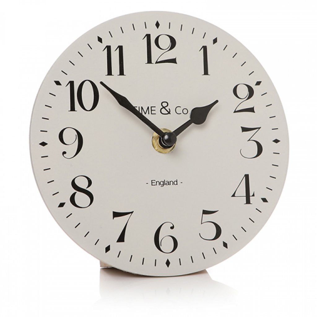 Vintage Style Light Grey Mantel Clock