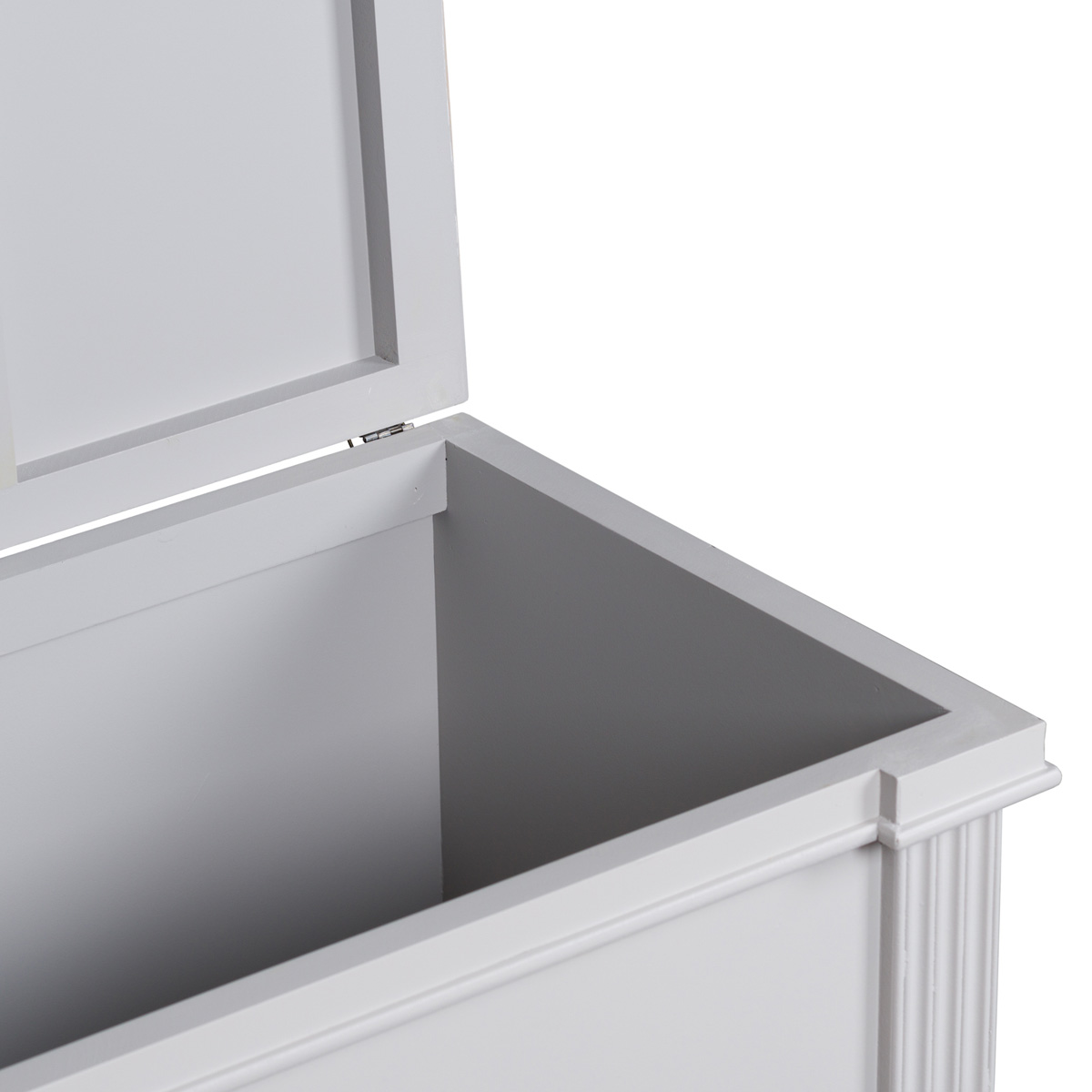 18889d Set of 2 White Wooden Blanket Boxes Interior Flair