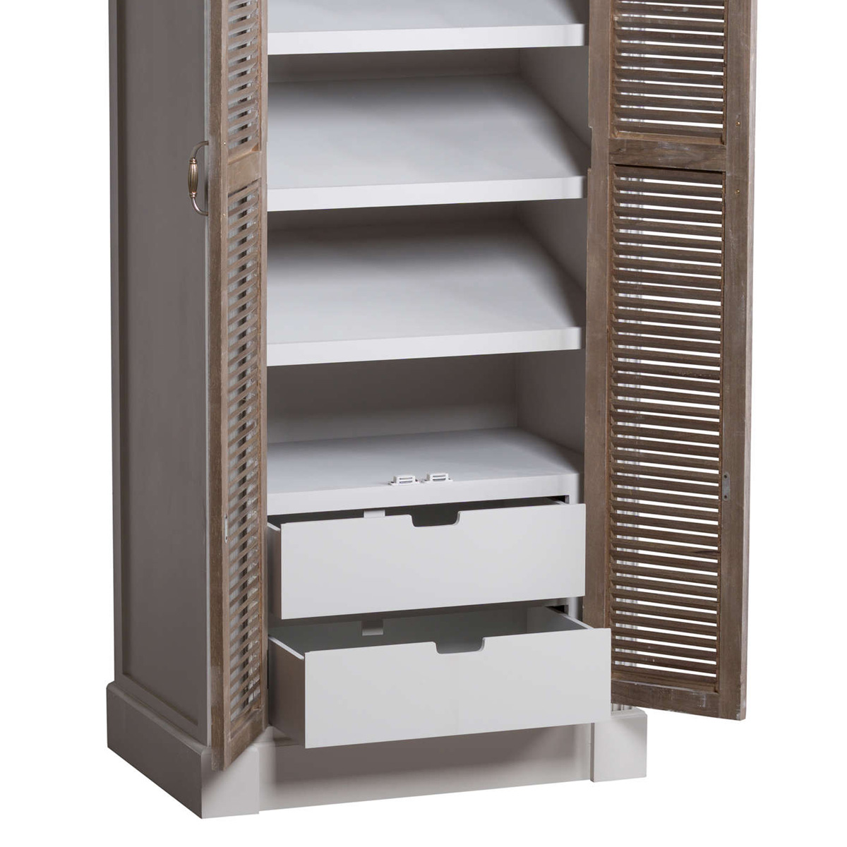 tall white shoe storage