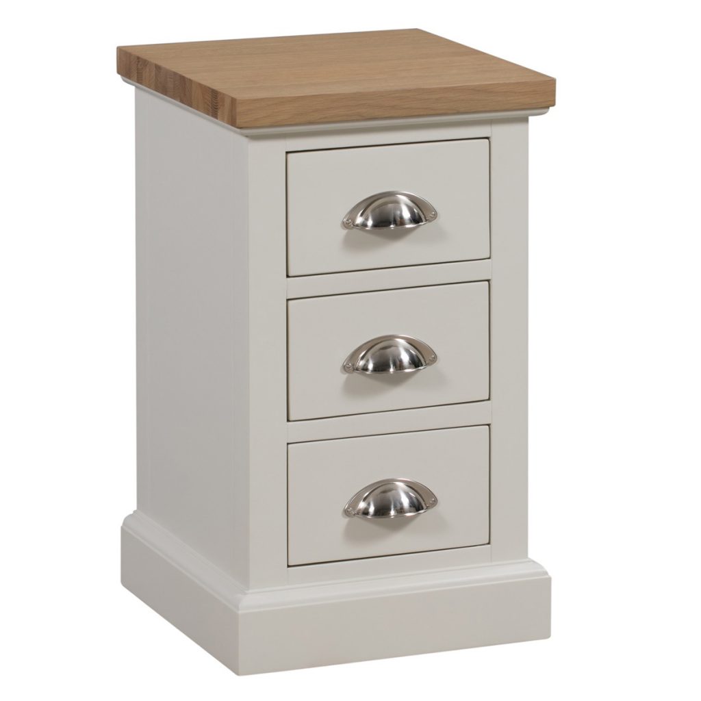 19333 Farmhouse Style White Bedside Table