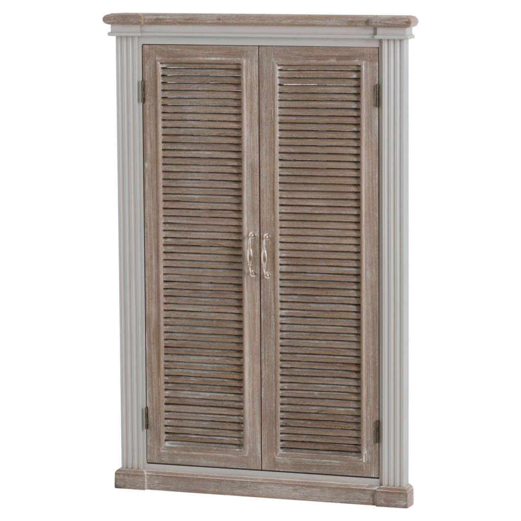 19642 Classic Antique White Grey Wall Mirror
