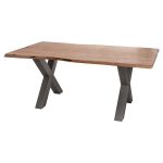 19743 Contemporary Rustic Wooden Grey Dining Table