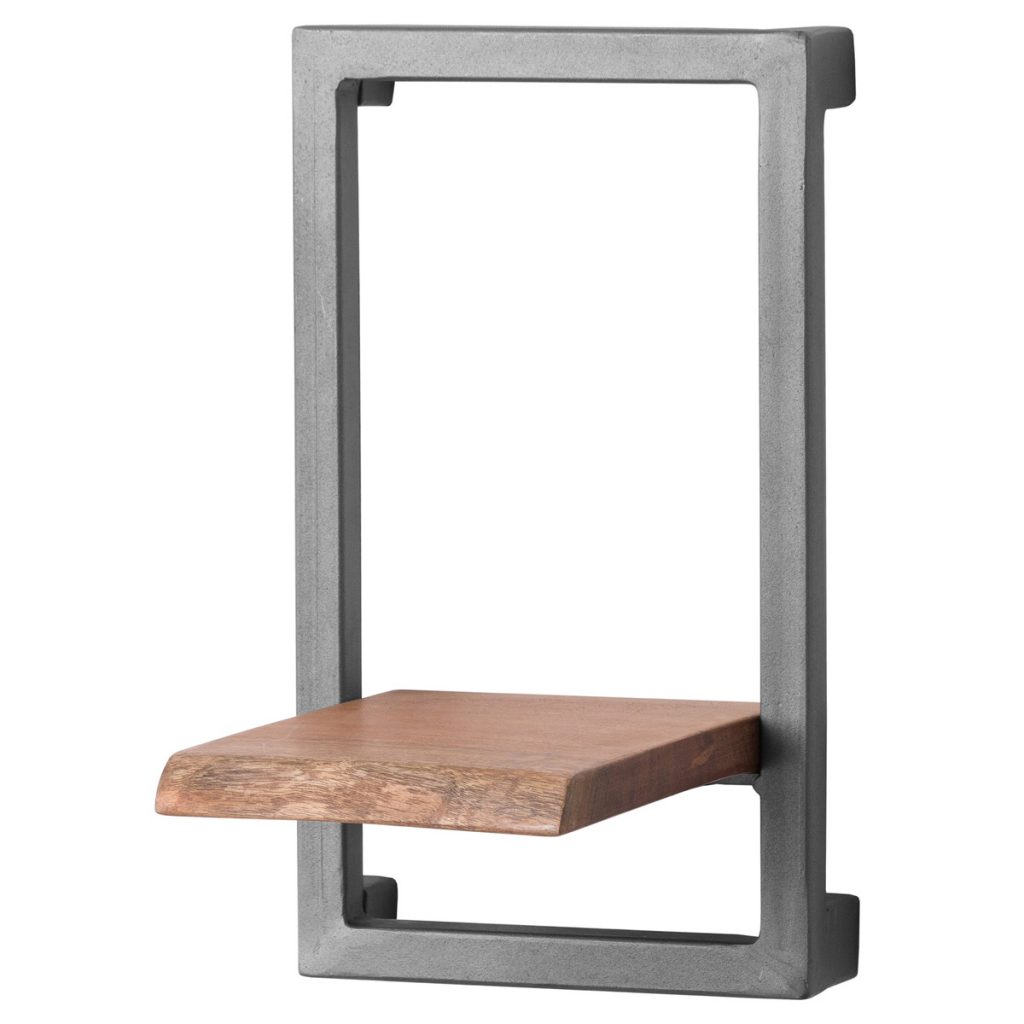 19750 Tall Contemporary Rustic Acacia Wood Shelf