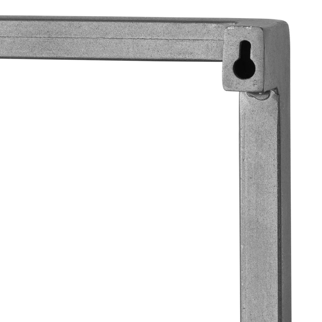 19752-b Contemporary Rustic Wood Grey Square Shelf