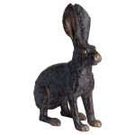 19841 Large Country Antique Brown Hare Ornament