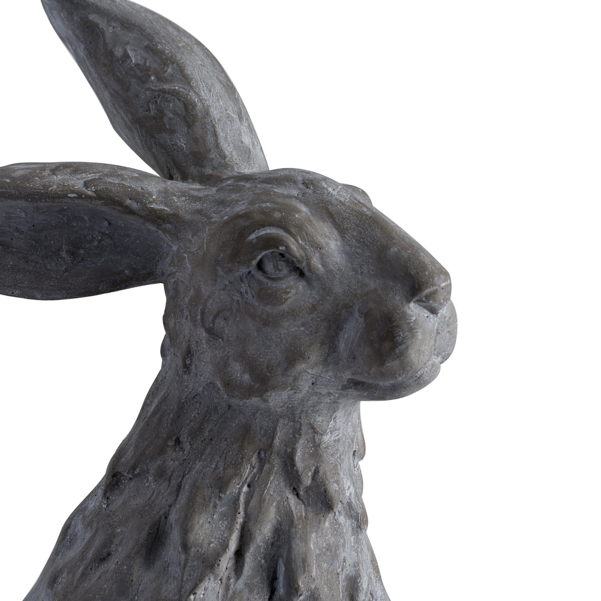 Large Natural Grey Sitting Hare Statue Interior Flair