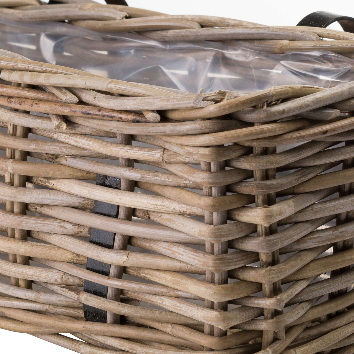 19930b Large Handcrafted Rattan Basket Planter Interior Flair