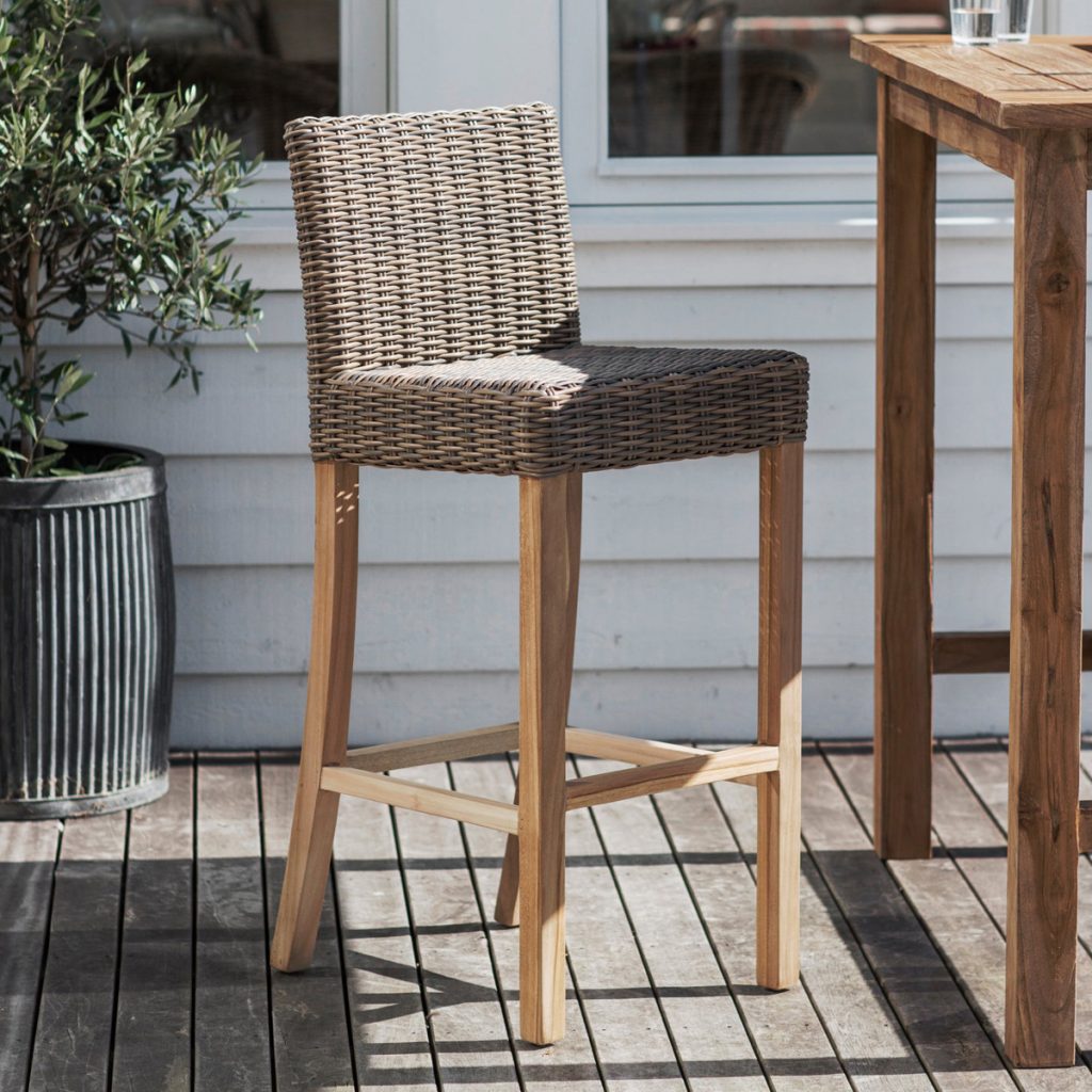BSPE01_square_1 Rattan Teak Indoor Outdoor Bar Stool