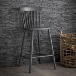 SPBS02_square_1 Grey Spindle Bar Wooden Bar Stool