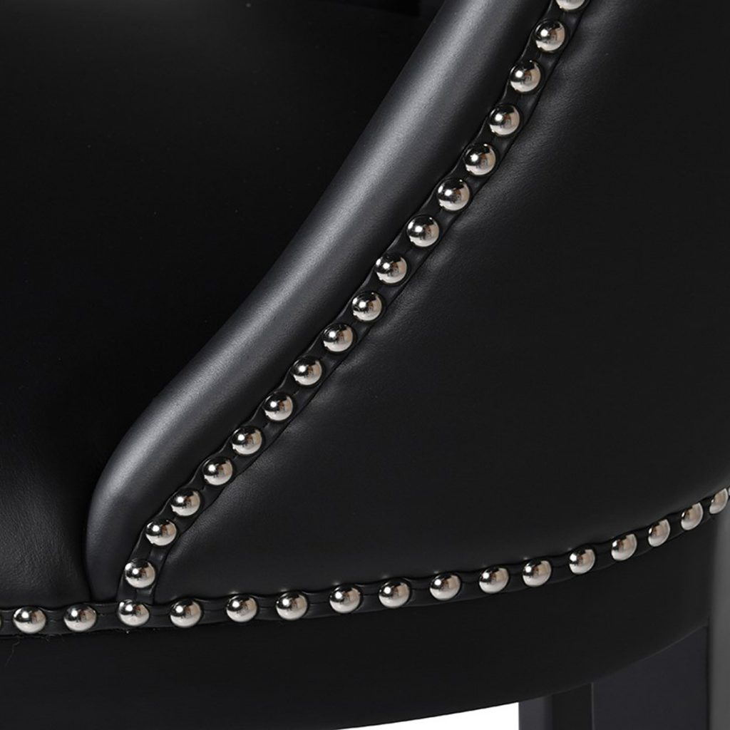 mey431_2_Upholstered Black Leather Bar Stool