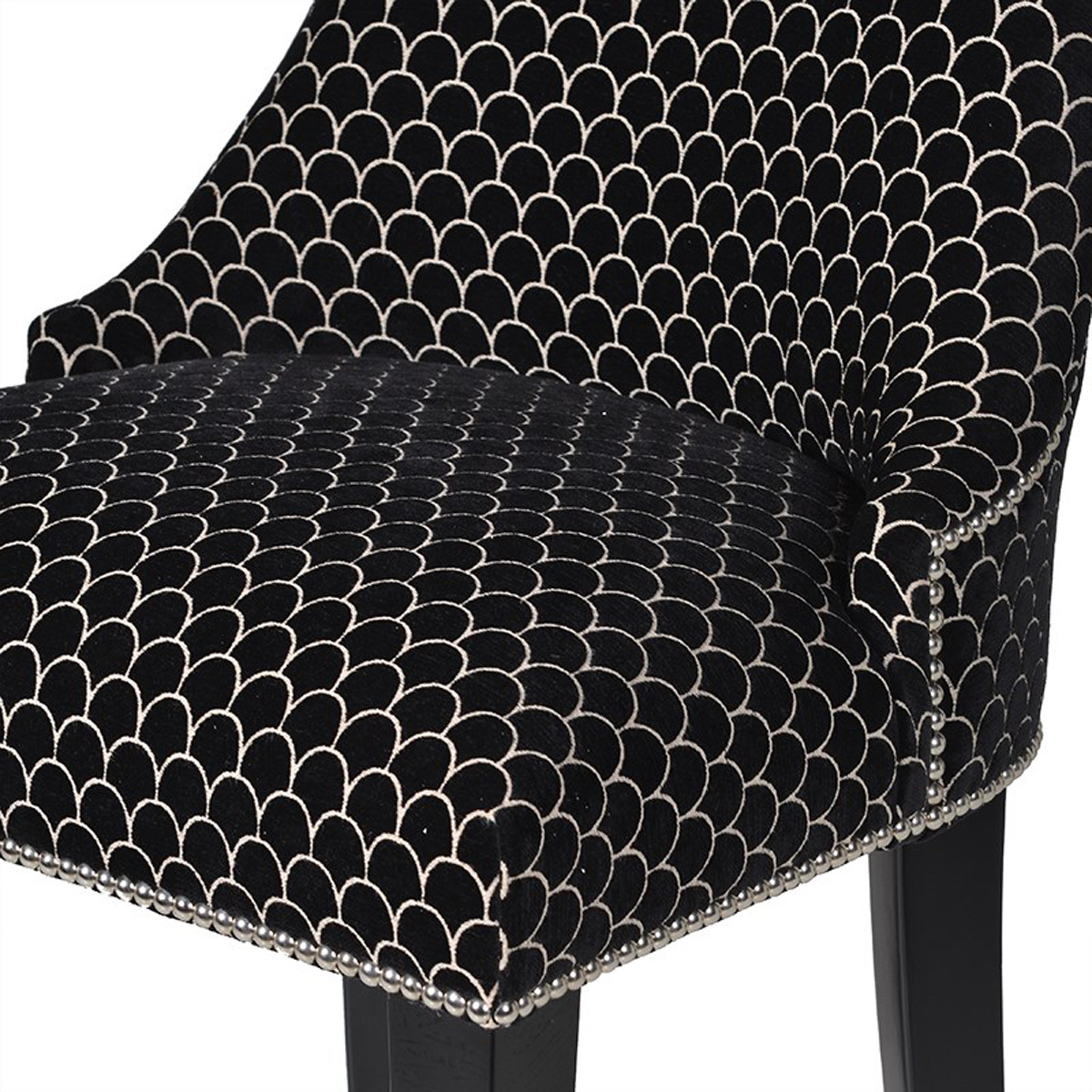 Bar stools with patterned fabric outlet