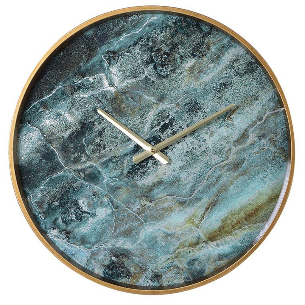 FXH009 Contemporary Style Marble Effect Wall Clock