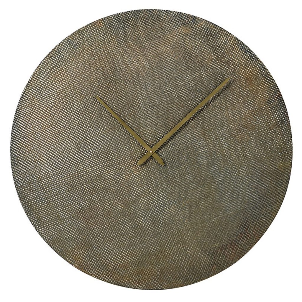 DO011 Textured Antique Brass Wall Clock