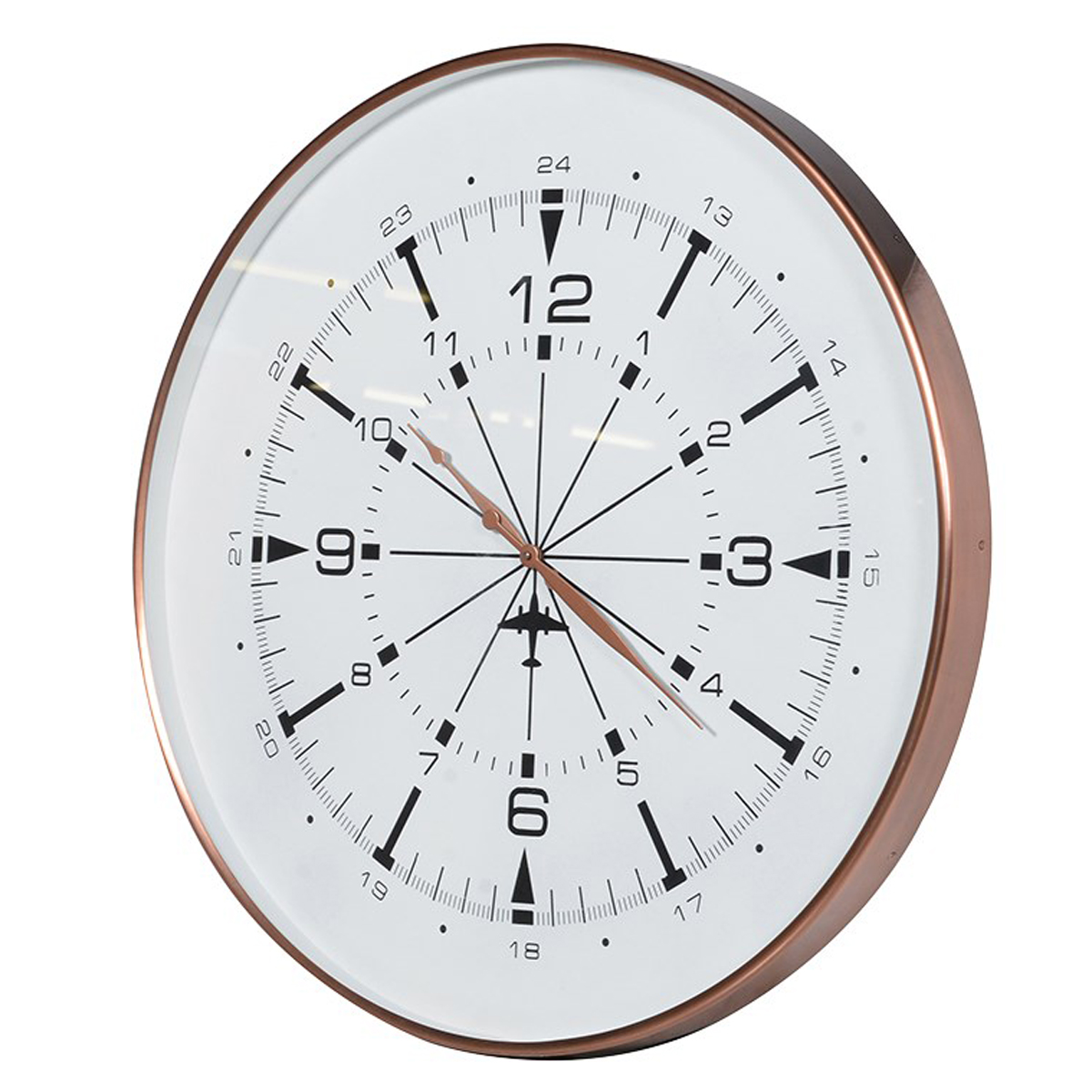 KNG268 Extra Large Contemporary Style Copper Wall Clock Interior Flair