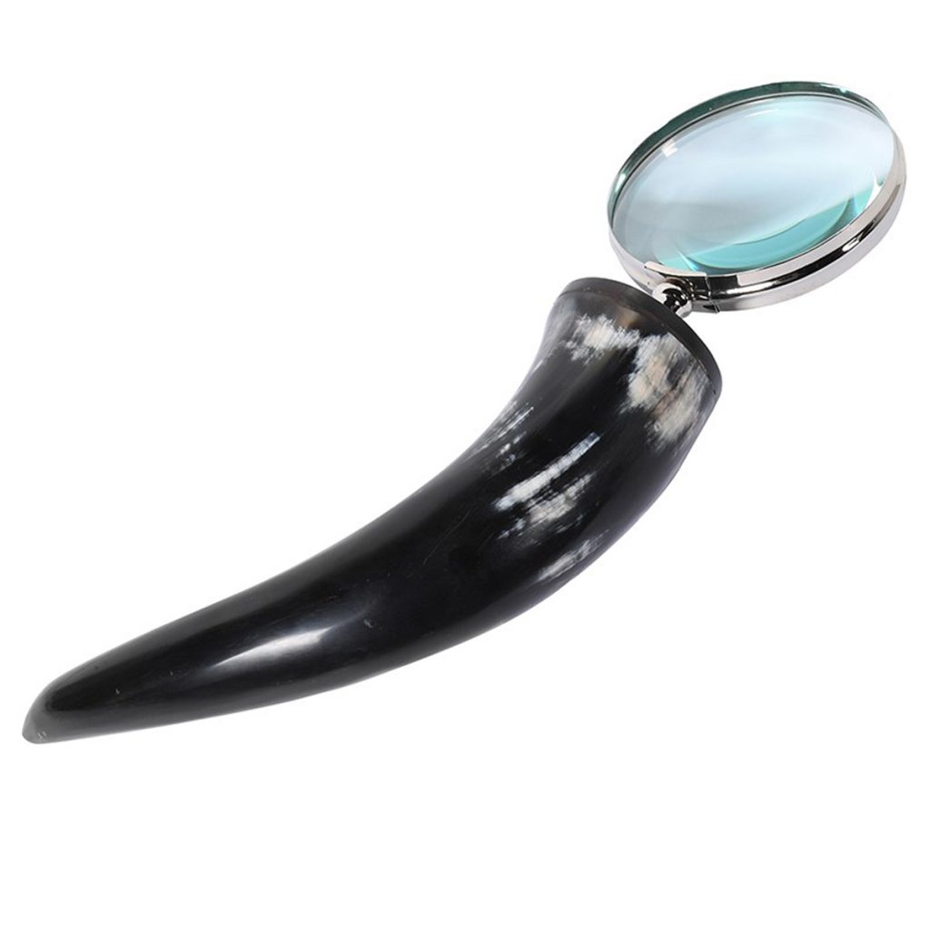 OJT204 Large Black Horn Magnifying Glass