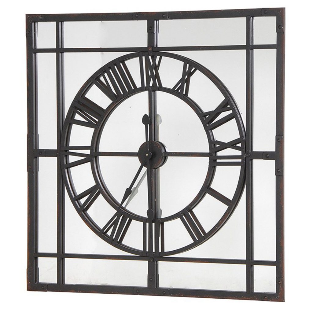 STN1032 Extra Large Mirror Square Wall Clock