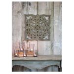 11SS09 Hand Carved Distressed Grey Wall Panel