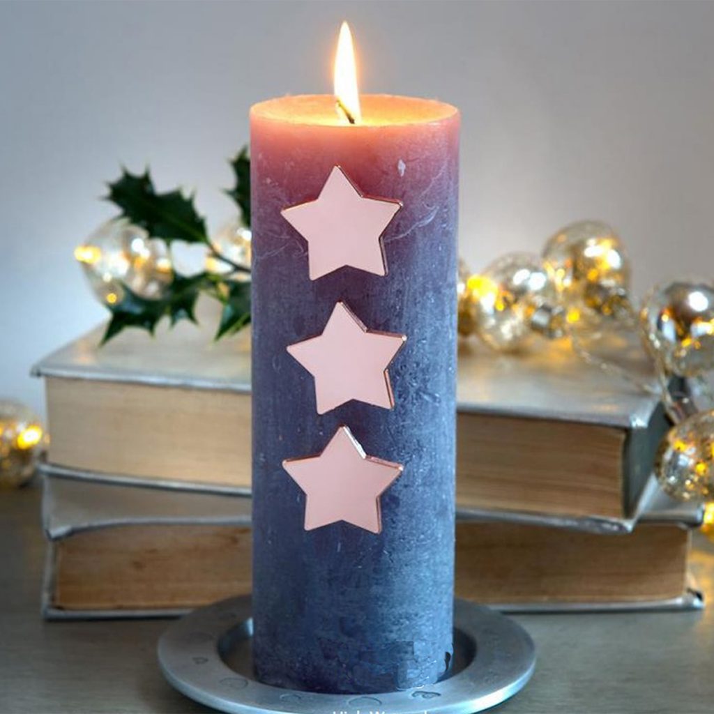 Star Rose Gold Candle Pins