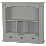 1300 Antique Grey Wood Wall Shelf Unit