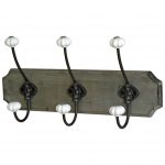 1332 Antique Style Black Wall Double Hooks