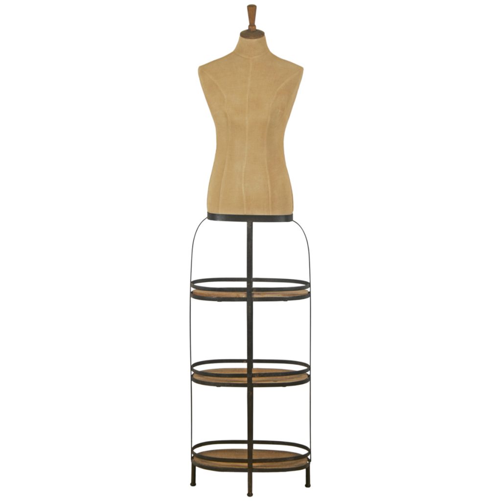 1449 Tall Vintage Brown Shelf Display Mannequin