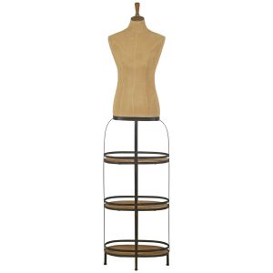 1449 Tall Vintage Brown Shelf Display Mannequin