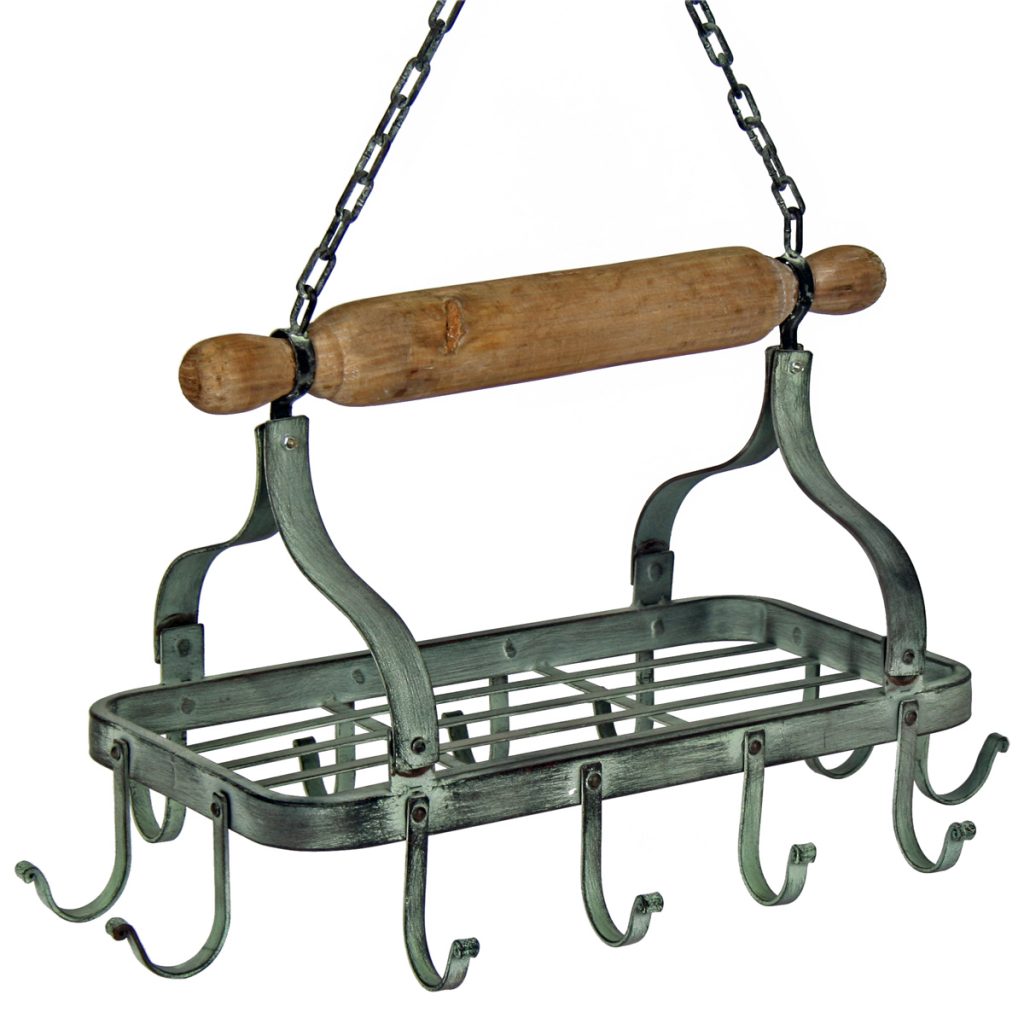 Industrial Style Black Hanging Hook Rack Interior Flair