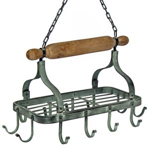 1521 Industrial Style Black Hanging Hook Rack