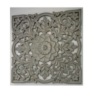 15SS10 a Large Ornate Grey Square Wall Panel
